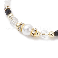 2 шт. браслеты из натурального радужного лунного камня&nbsp;BJEW-JB12558