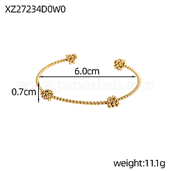 Браслеты-манжеты из нержавеющей стали 304&nbsp;STAS-OY006-86G