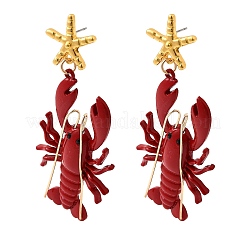 Сплав болтающиеся серьги стержня&nbsp;EJEW-D327-02G