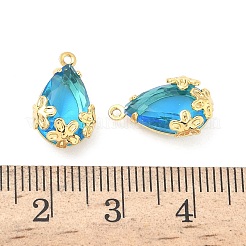 Латунь стекло амулеты&nbsp;KK-Z136-07G-02