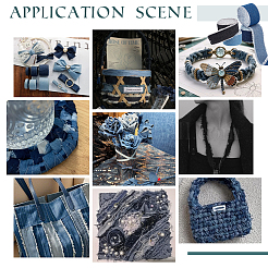 4 рулон двухцветной полиэстеровой джинсовой ленты с бахромой&nbsp;OCOR-OC0001-83