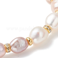 Натуральные культивированные пресноводные жемчужные браслеты на резинке для женщин&nbsp;BJEW-JB13388