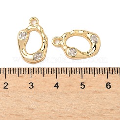 Латунные микропаве прозрачные подвески с фианитом&nbsp;KK-S531-19G