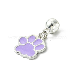 Европейские подвески-шармы из эмалевого сплава платинового тона&nbsp;PALLOY-JF03232