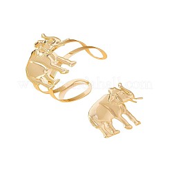 Наборы из браслетов и колец из сплава слона&nbsp;FS-WG5F2AC-01