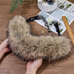 Цепочные ремни из искусственного меха и искусственной кожи&nbsp;AJEW-WH20072-55A-01