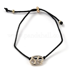 Регулируемые браслеты-слайдеры из полиэстера&nbsp;BJEW-H540-A08-G