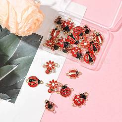 24 шт. 6 стиля подвески-соединители из сплава с кристаллами и стразами&nbsp;FIND-FS0004-78