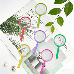 48шт 8-х цветная пластиковая ручная лупа для детей&nbsp;DIY-WA0001-02