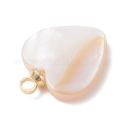 3 шт. подвески в виде сердечек из натуральных пресноводных ракушек двух размеров&nbsp;PALLOY-JF05096