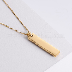 Французский винтажный стиль нержавеющая сталь Ом Мани Падме Хум прямоугольные подвески ожерелья для женщин&nbsp;JR8082