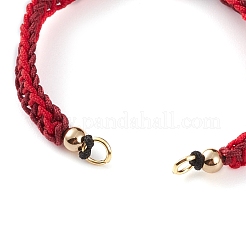 Регулируемый плетеный браслет из нейлоновой нити&nbsp;AJEW-JB00857-08