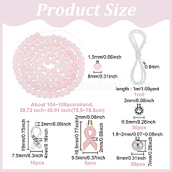 Наборы для изготовления браслетов из сплава своими руками на тему розовой ленты для осведомленности о раке груди&nbsp;DIY-PH0031-87