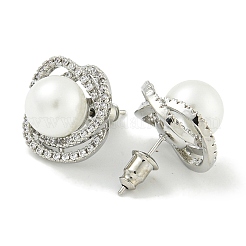 Серьги-гвоздики из циркония&nbsp;EJEW-H014-04P