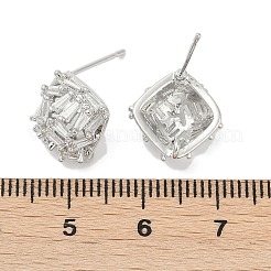 Латунные серьги-гвоздики из циркония&nbsp;LS-KK-Z094-11P