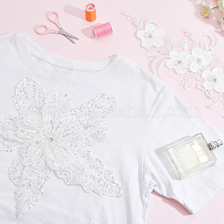 2 шт. 2-х цветочные аппликации из полиэстера с вышивкой&nbsp;PATC-WR0001-01