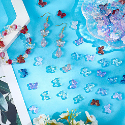 150 шт. 10-цветные прозрачные стеклянные бусины для выпечки&nbsp;GLAA-LT0001-03