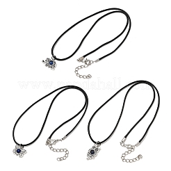 3 шт. ожерелье из вощеного шнура с подвеской из сплава и натурального лазурита&nbsp;NJEW-JN05438