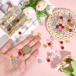 160 шт. подвески из матового прозрачного стекла&nbsp;PALLOY-ME00024