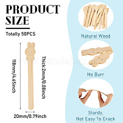 50шт деревянные палочки для тортов&nbsp;AJEW-TA0018-01B