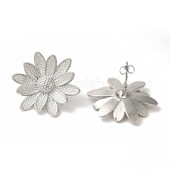 Серьги-гвоздики из латуни с реечным покрытием&nbsp;EJEW-B062-17P