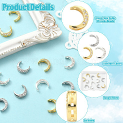 12 шт. 3-цветные латунные прозрачные кубические циркониевые бусины&nbsp;KK-CJ0003-80