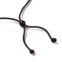 Ожерелья с подвесками из натурального обсидиана и говлита&nbsp;NJEW-Z019-01