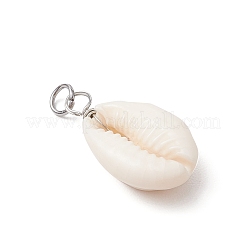 9 шт. подвески из натуральной ракушки каури&nbsp;PALLOY-JF03700-02