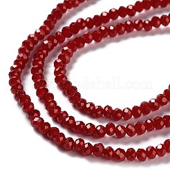 Запекание расписных стеклянных бусин с имитацией нефрита&nbsp;DGLA-A034-J4MM-A29