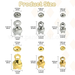 Набор разделительных бусин и наконечников из нержавеющей стали 304&nbsp;STAS-CJ0002-55