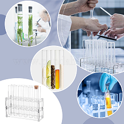 Акриловые многоцелевые колориметрические стеллажи для цилиндрических трубок&nbsp;DIY-OC0013-10B