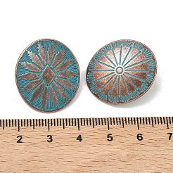 Тибетский стиль кнопки сплава хвостовиком&nbsp;FIND-Z112-02