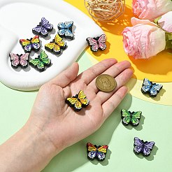 12шт 6 стиля бабочки пищевые экологически чистые силиконовые бусины&nbsp;SIL-CJ0001-89