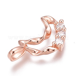 Латунные микропаве прозрачные подвески с фианитом&nbsp;ZIRC-O035-16