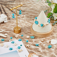 426шт 12 стиля окрашенные синтетические бирюзовые бусины&nbsp;G-DC0001-41