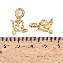 Латунь микропаве прозрачный кубический цирконий европейские подвески с подвесками&nbsp;KK-P345-34G