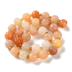 Нити натуральных золотых шелковых нефритовых бусин&nbsp;G-B135-B01-02