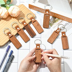 10 шт. прямоугольные деревянные заготовки для брелоков-подвесок&nbsp;FIND-YW0008-08