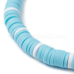 3 шт. 3 стиля плоские круглые эластичные браслеты из полимерной глины ручной работы в стиле хейши&nbsp;BJEW-JB11715