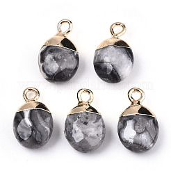 Натуральный картографический камень / камень пикассо / подвески из яшмы пикассо&nbsp;G-N326-58B