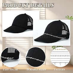 7 комплект цепей из латуни и нержавеющей стали 304 и сплава&nbsp;HJEW-SW00142