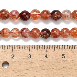 Нити бусин из натурального красного гематоидного кварца/железистого кварца класса А&nbsp;G-L642-B10-6mm