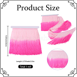 2.5м чинлоновая градиентная лента с кисточками&nbsp;OCOR-GF0005-47A