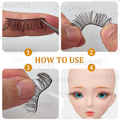 15шт 3 стиля плюшевые кукольные ресницы-полоски&nbsp;DOLL-CP0001-07A