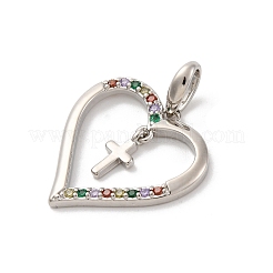 Латунные микро проложить кубического циркония подвески&nbsp;KK-U033-10P-02