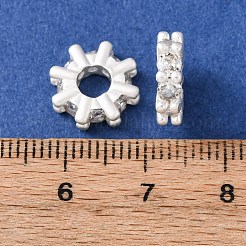 Латунные микро проложить Цирконий Европейский бисером&nbsp;KK-C157-09B-S