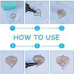 10 шт. оправа для подвески-кабошона из нержавеющей стали 304 для эмали&nbsp;STAS-UN0032-62