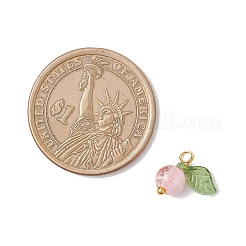 30 шт. 10-х цветные подвески из стекла с эффектом кракле&nbsp;PALLOY-JF04168-01