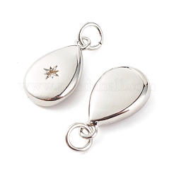 Латунные микропаве прозрачные подвески с фианитом&nbsp;X-ZIRC-P094-10P-RS