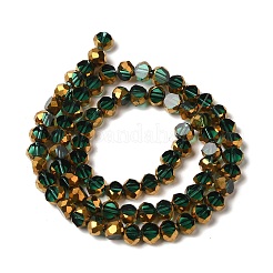 Стеклянные бусины с гальваническим покрытием &nbsp;EGLA-P061-01B-06